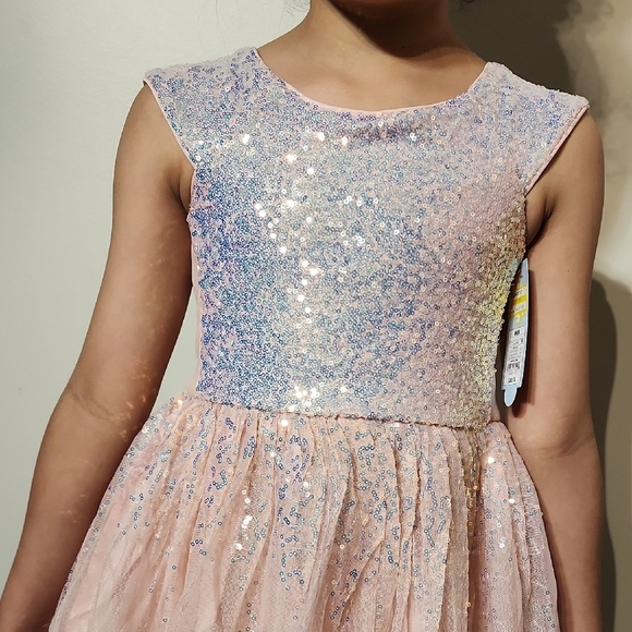 Pink Ballet-Inspired Dance Costume with Sparkling Bodice - Picture 7 of 8